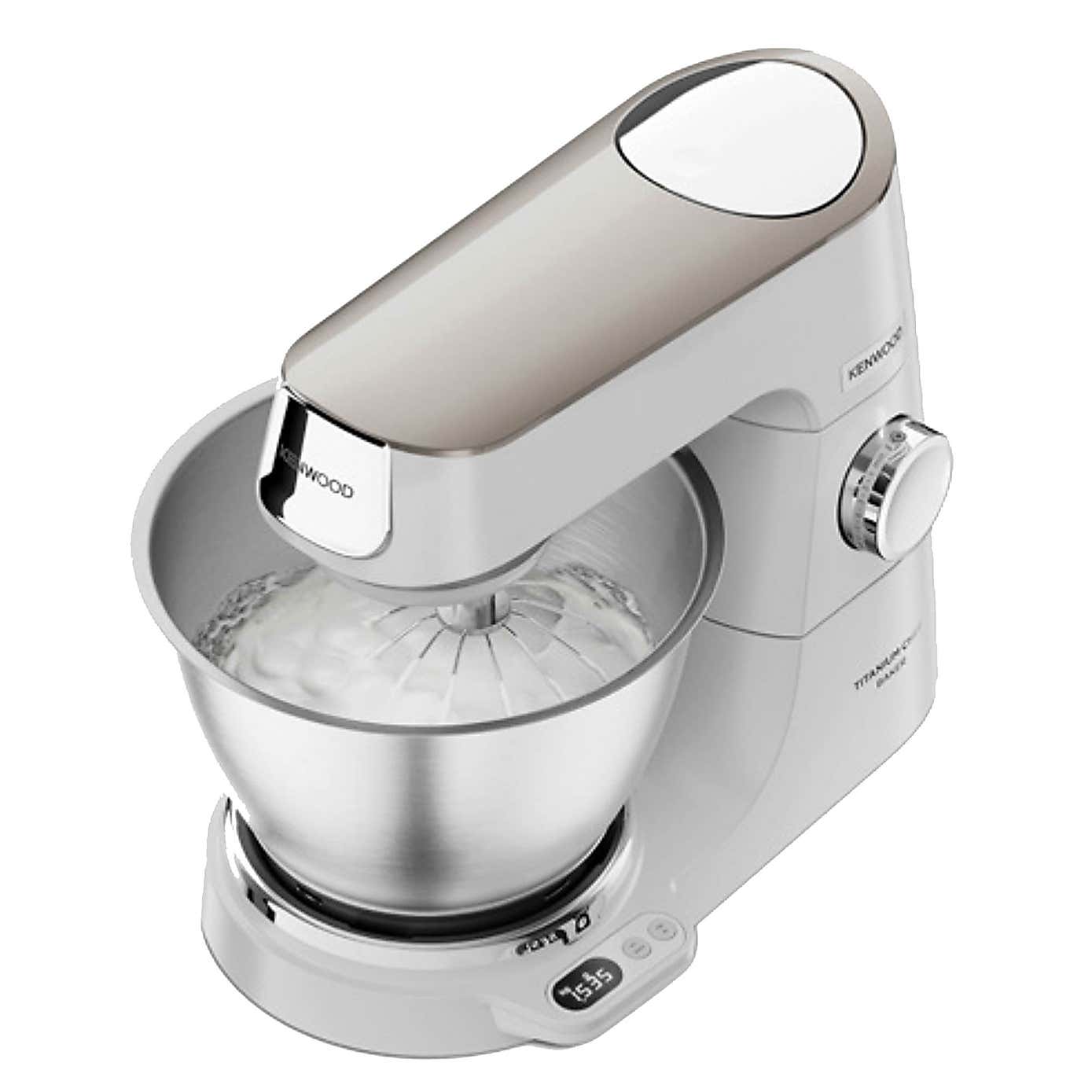 Kenwood 5L Titanium Chef Baker Stand Mixer White