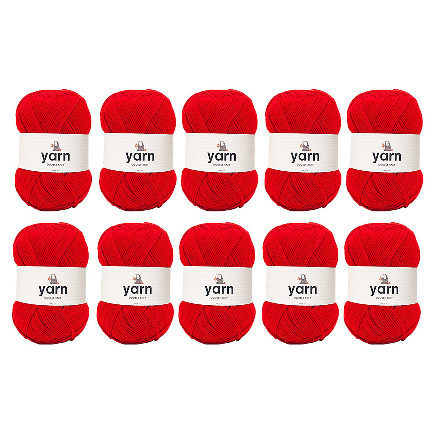 Pack of 10 DK Yarn 100g Balls