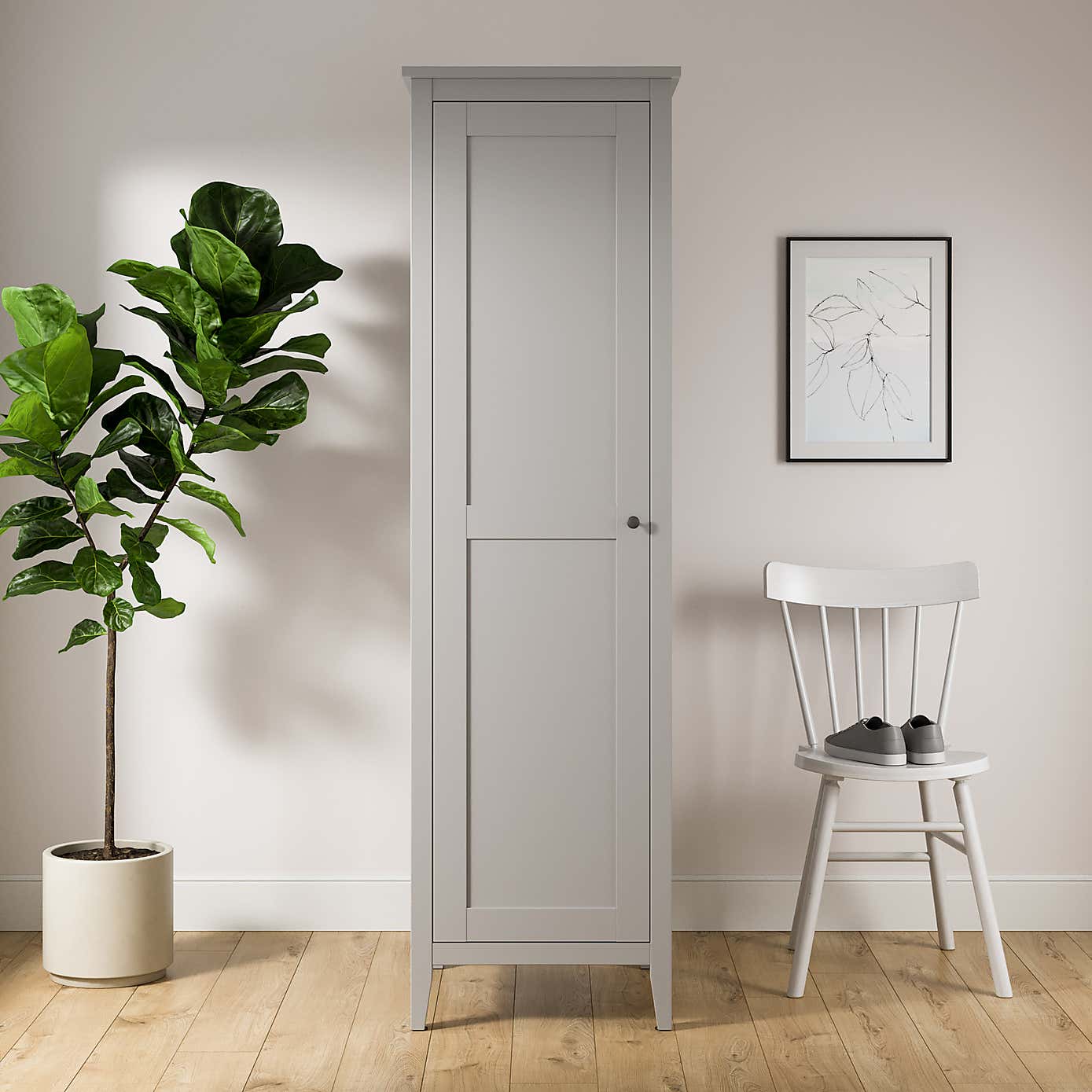 Lynton White Single Wardrobe