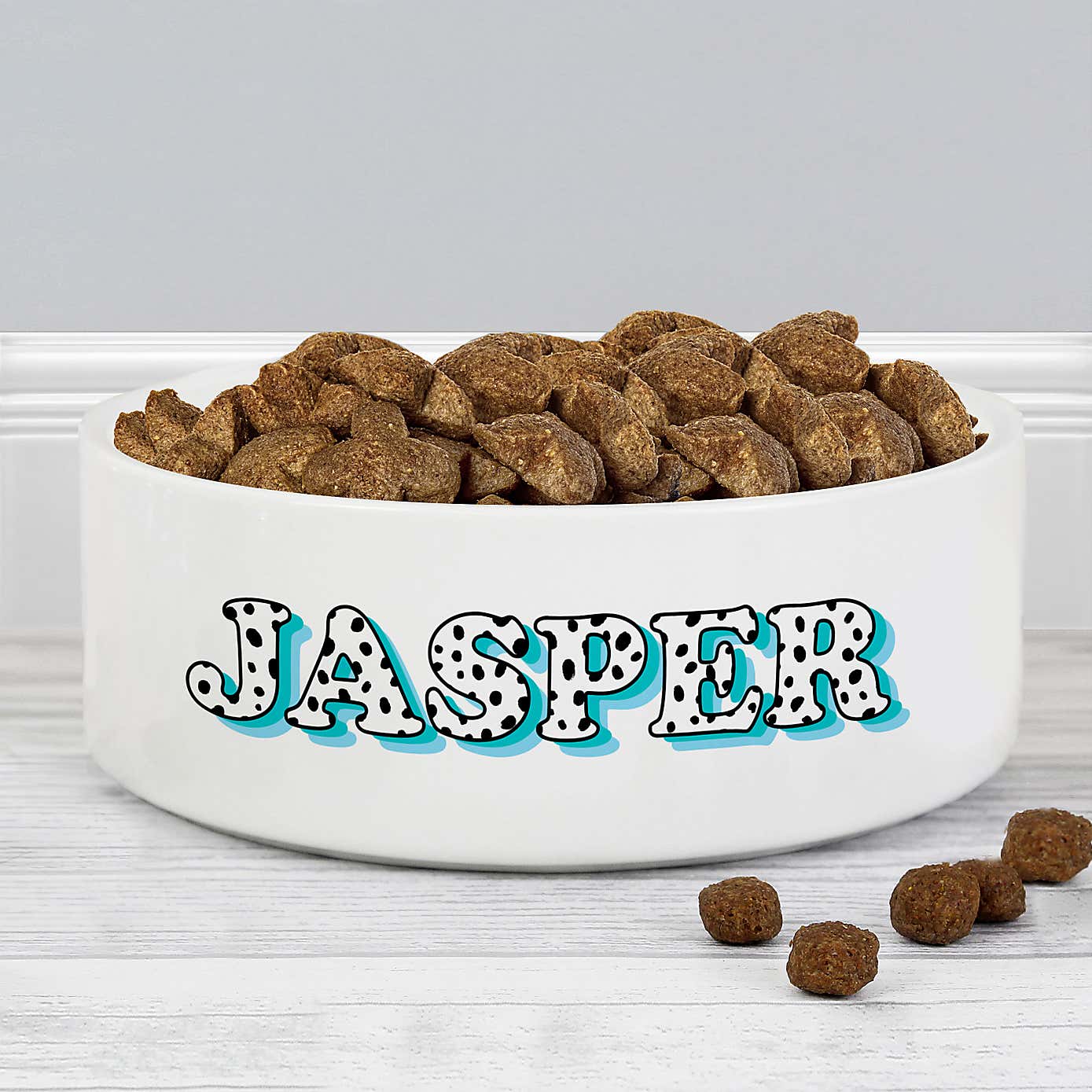 Personalised Spotty Name Ceramic Pet Bowl