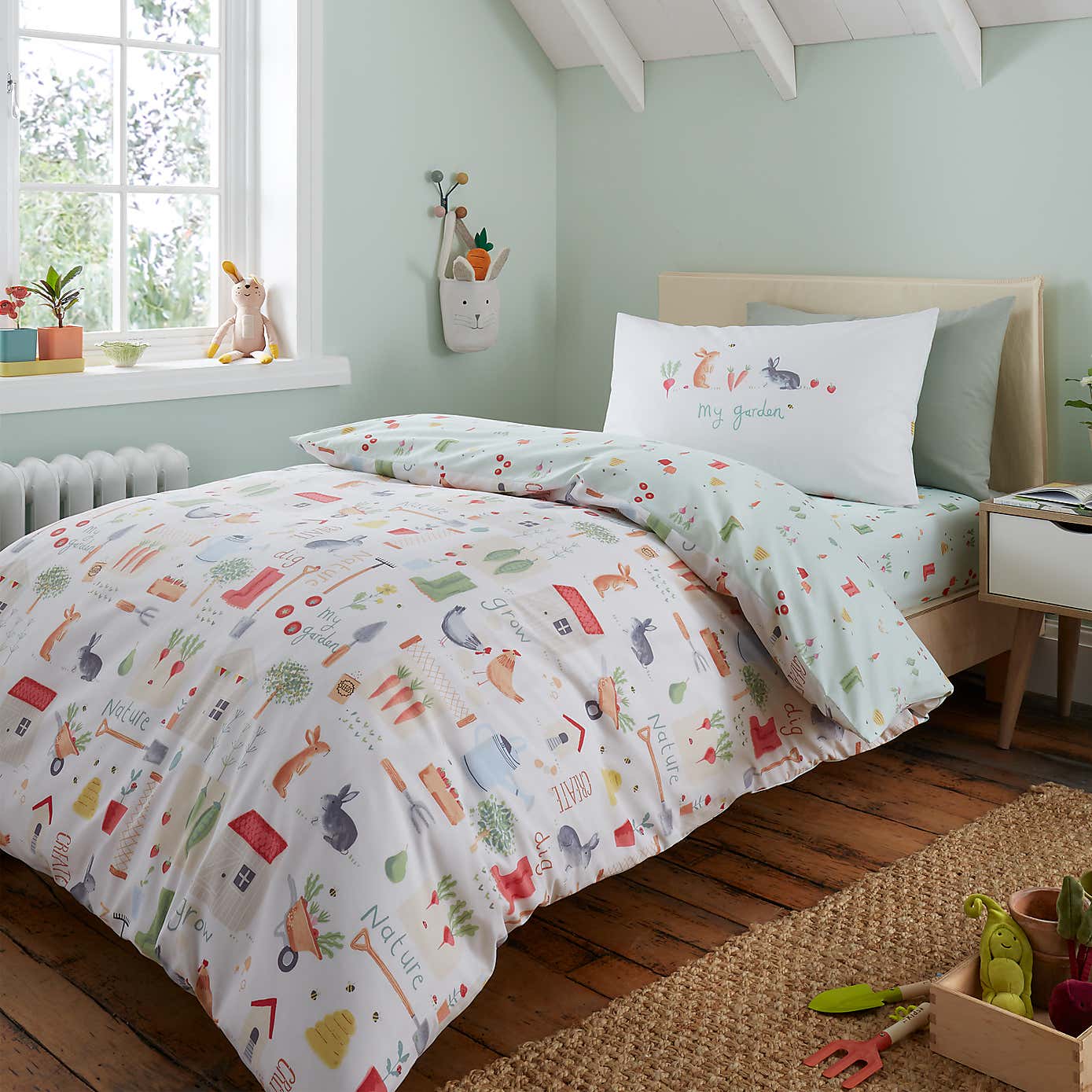 Catherine Lansfield My Allotment Polycotton Duvet Cover & Pillowcase Set