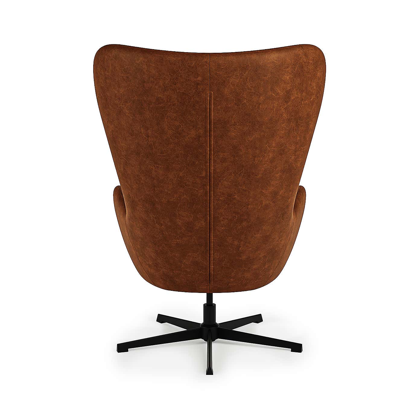 Kuvert Faux Leather Swivel Chair, Tan