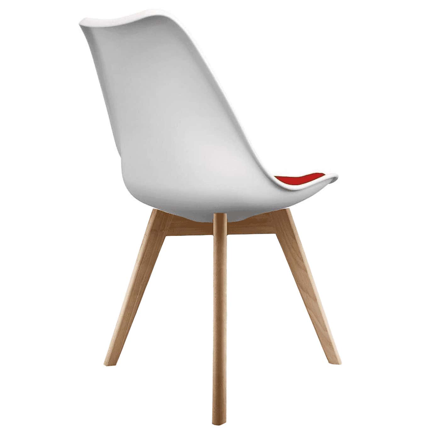 Fusion Living Soho White Plastic Dining Chair with Squared Legs