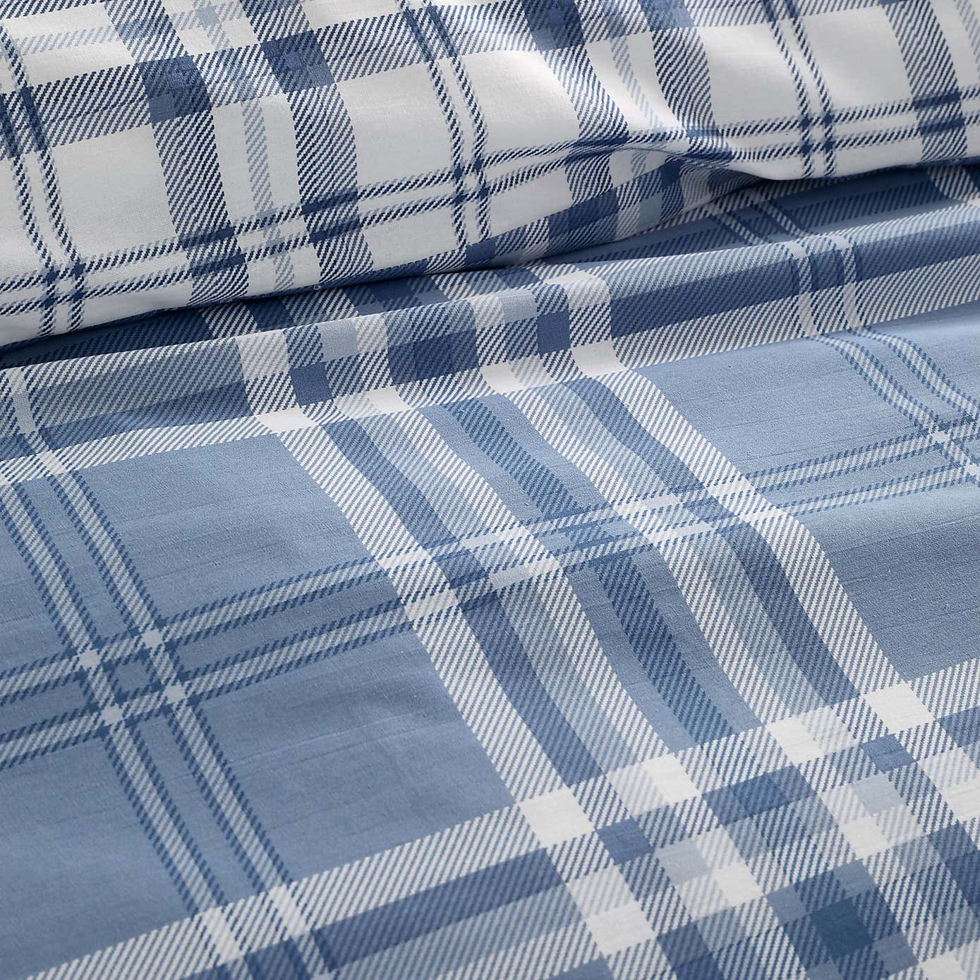 Catherine Lansfield Kelso Check Duvet Cover & Pillowcase Set