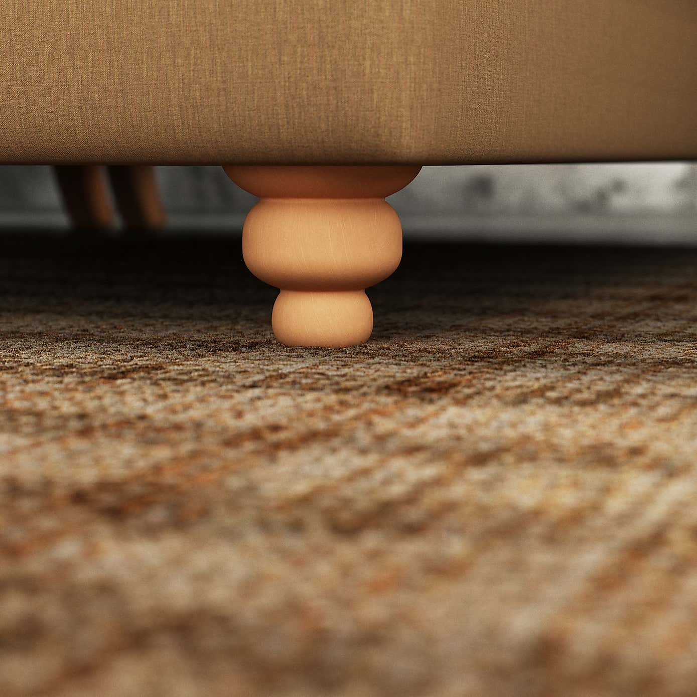 Martha Slub Faux Linen Corner Chaise Sofa