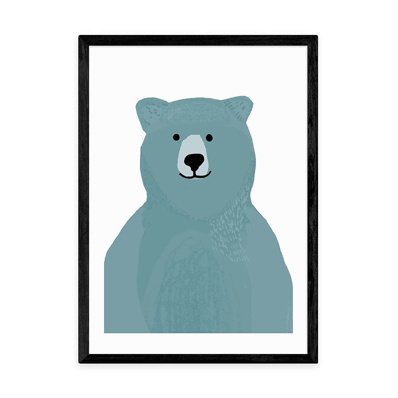 East End Prints Blue Bear Print