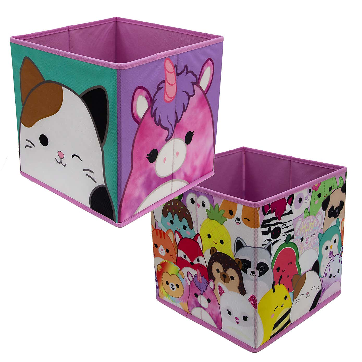 Set of 2 3.6L Squishmallows Storage Cubes