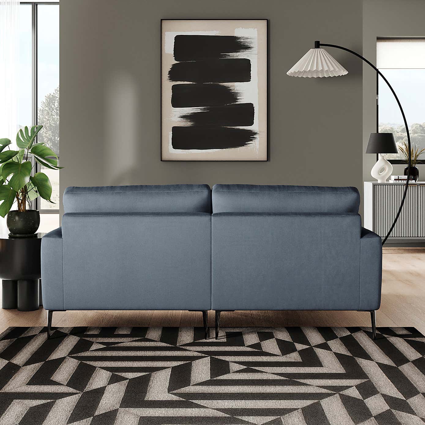 Lawson Matte Plush Velvet Corner Chaise Sofa
