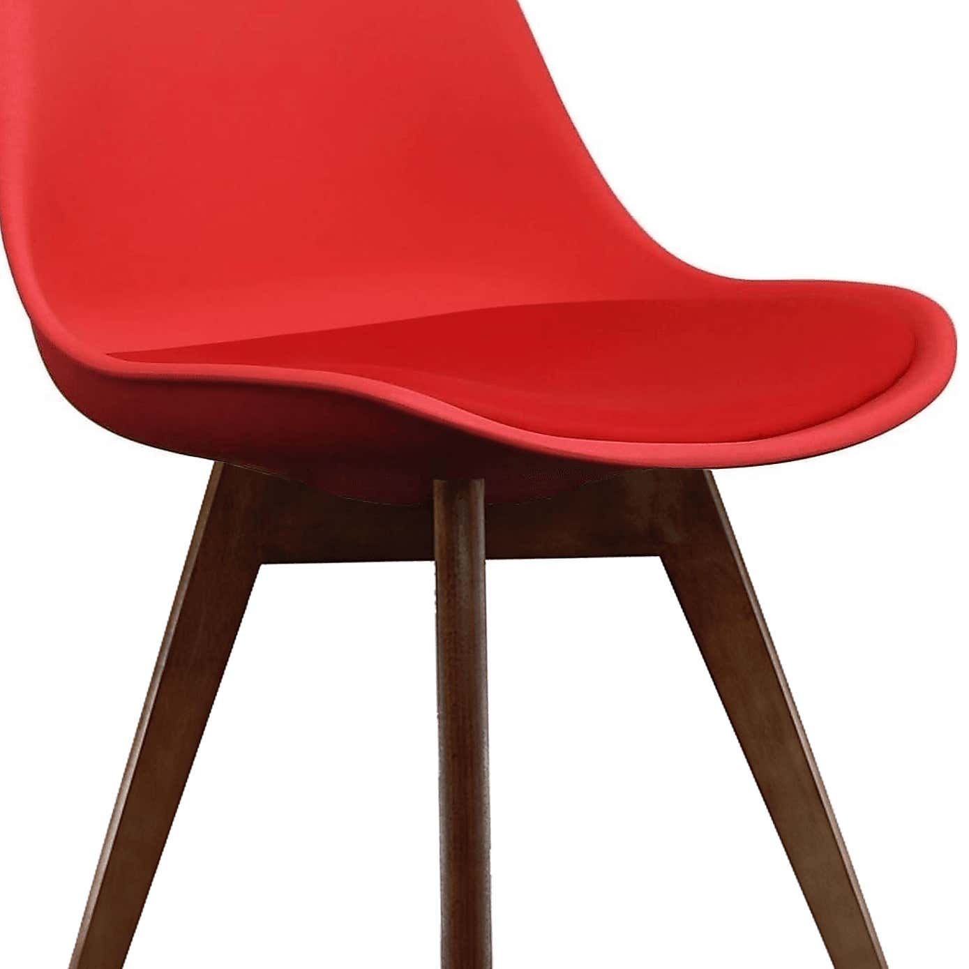 Fusion Living Soho Plastic Dining Chair with Squared Legs