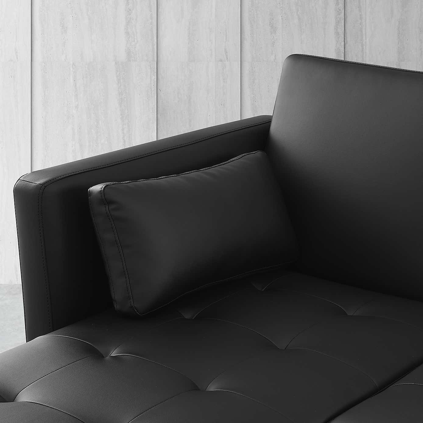 Selma Faux Leather Corner Double Sofa Bed