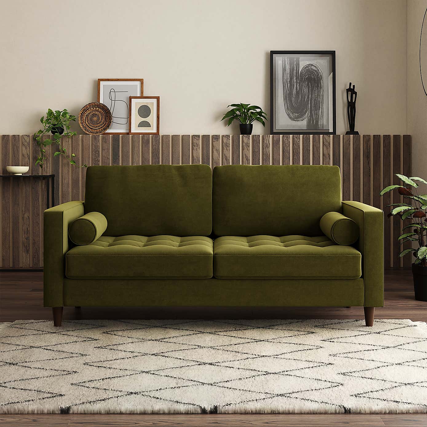 Zoe Velvet 3 Seater Double Sofa Bed