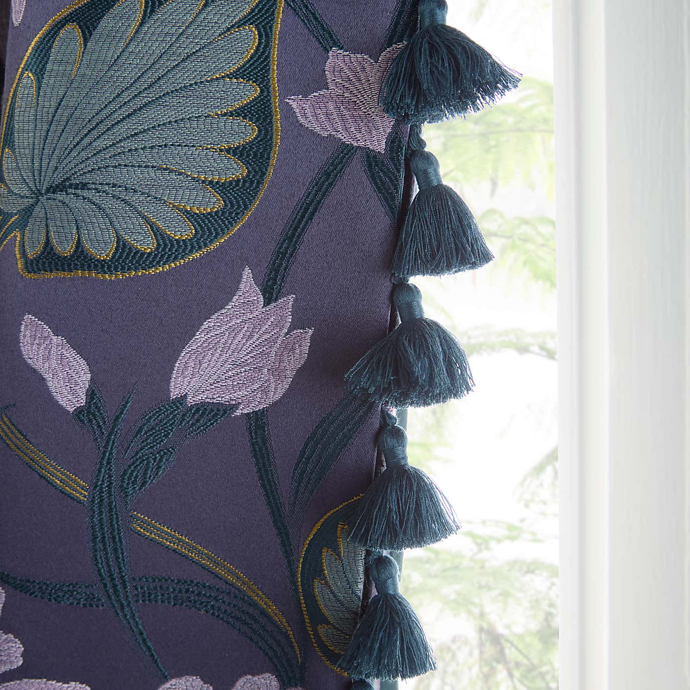 Nouveau Iris Pencil Pleat Curtains
