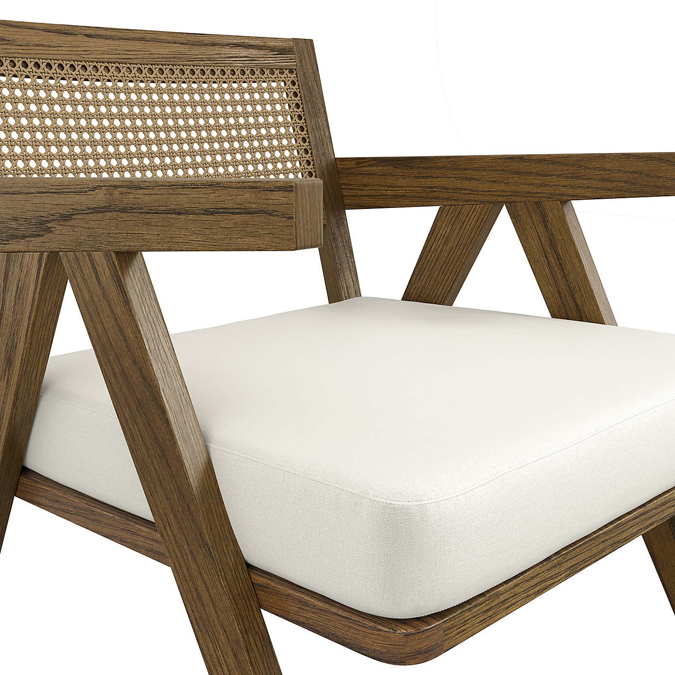 Arizona Smoked Ecru Woven Fabric Occasional Armhair