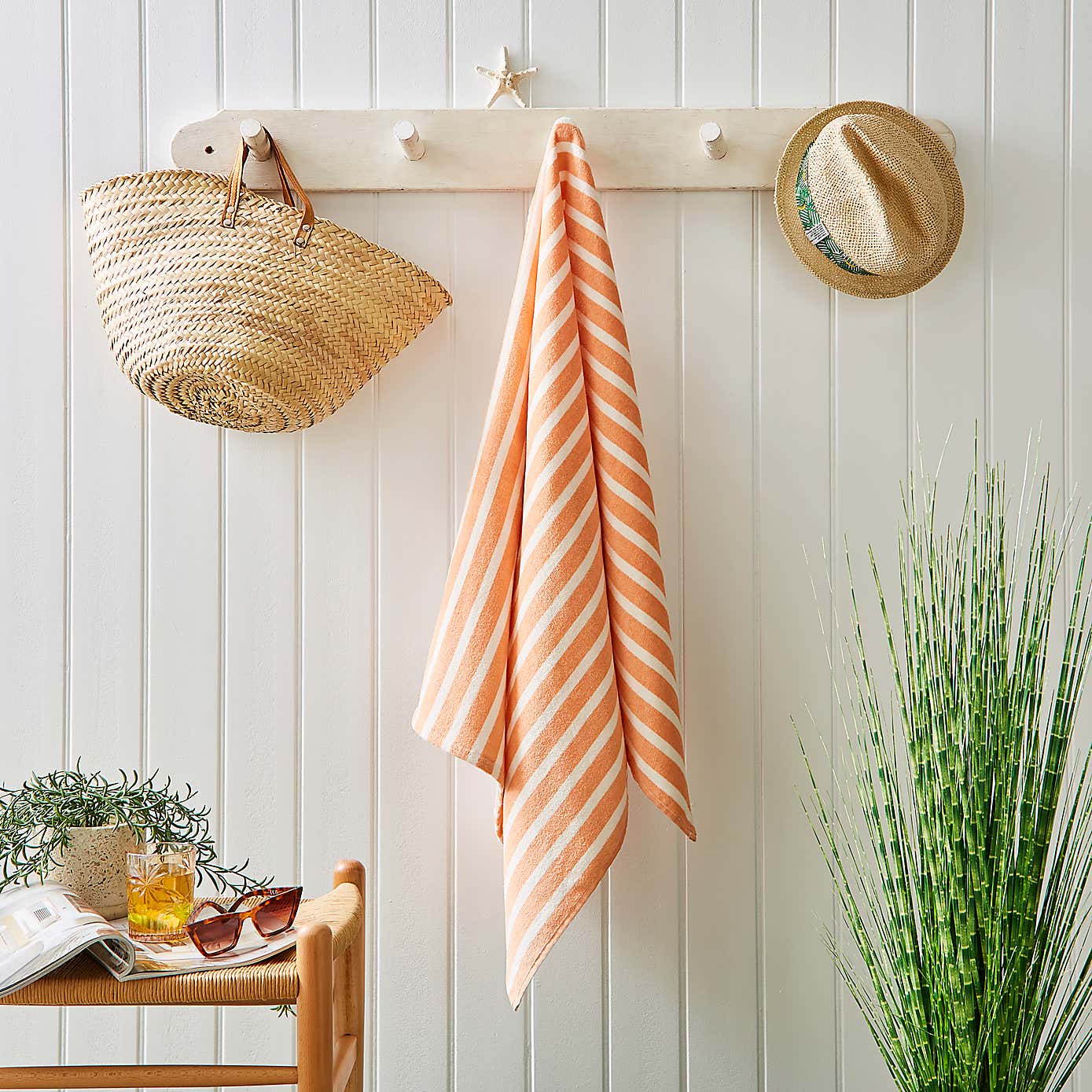 Monochrome Stripe Cotton Printed Beach Towel