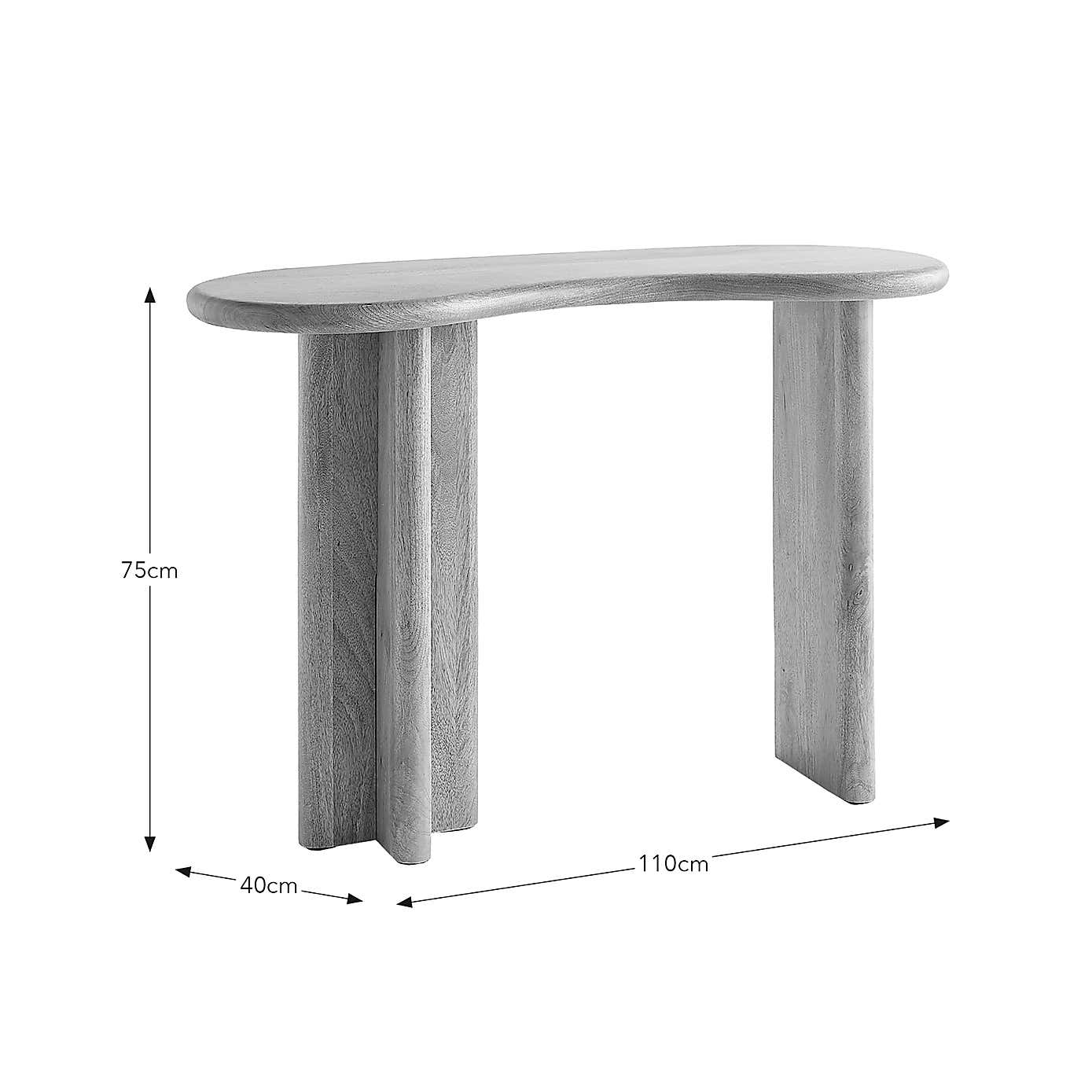 Ludo Kidney Shaped Console Table