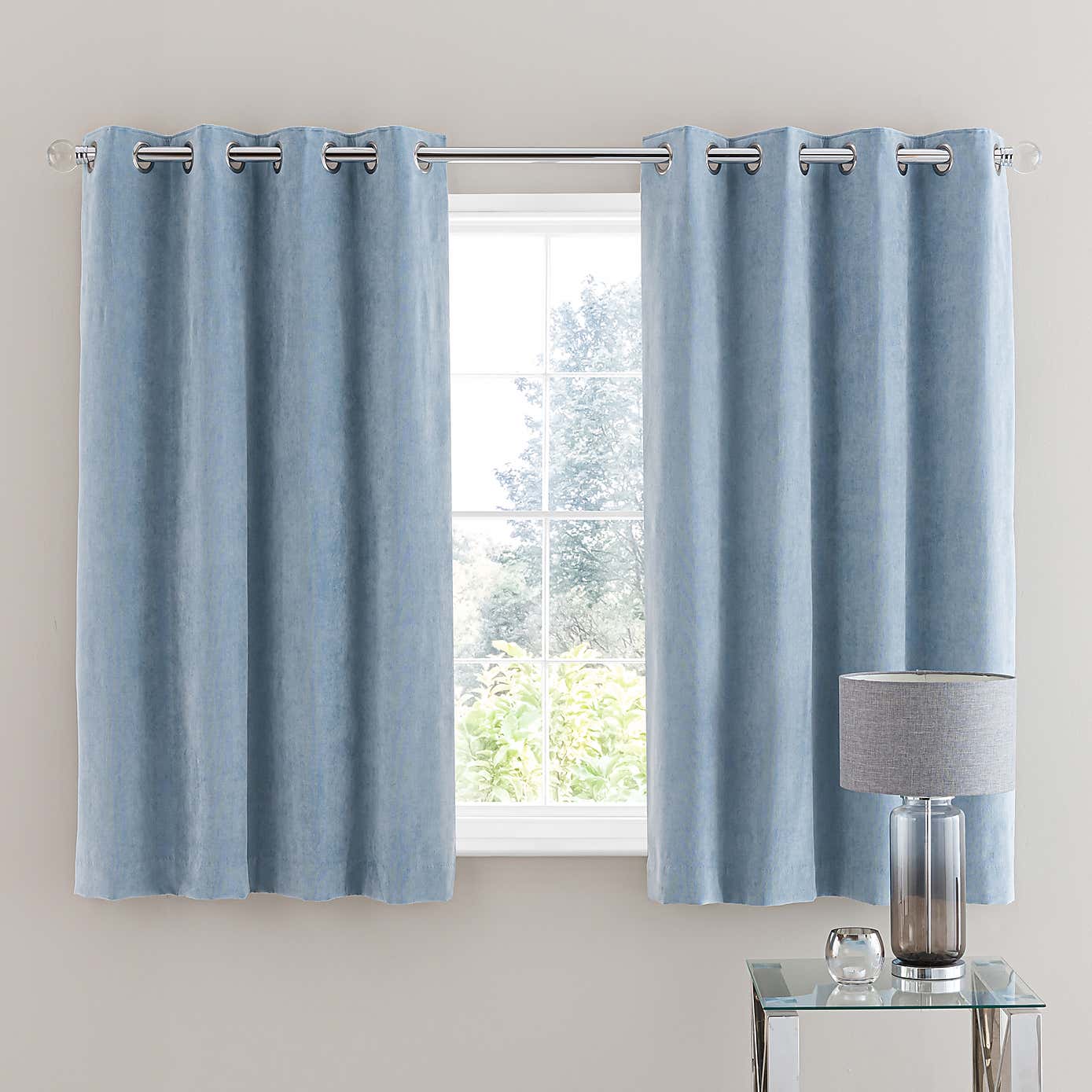 Margot Matt Velour Eyelet Curtains
