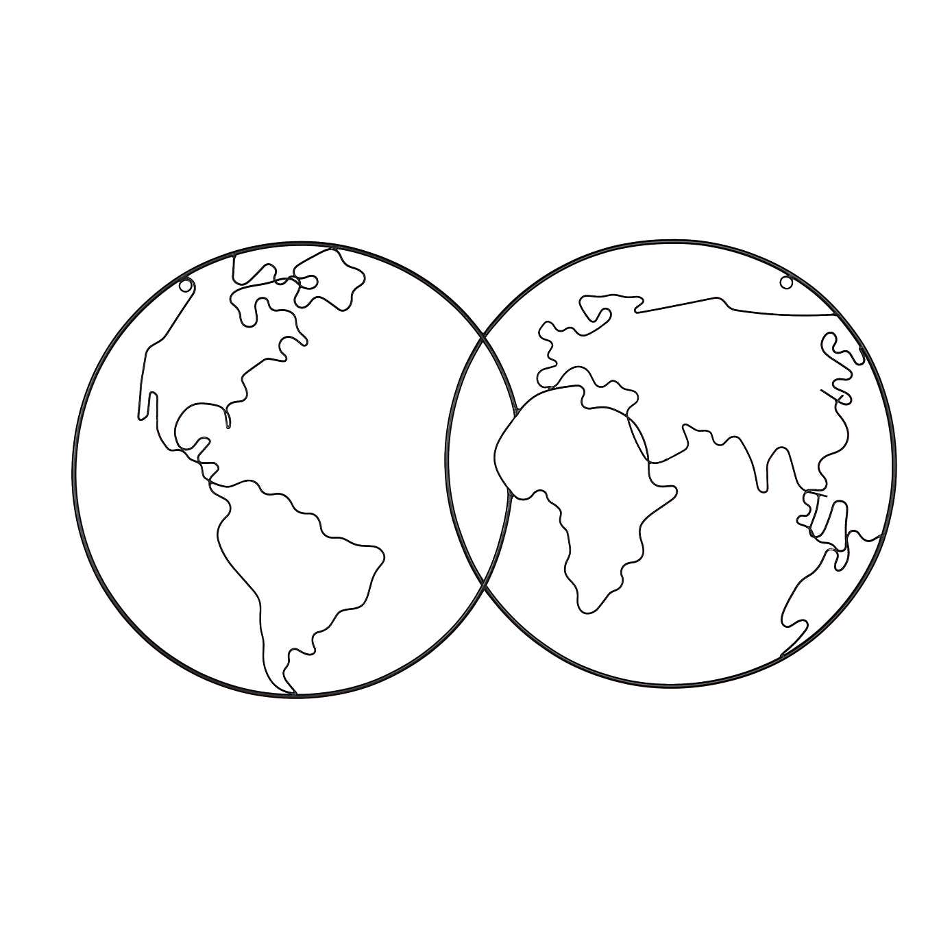 Globe Metal Wall Art 128cm