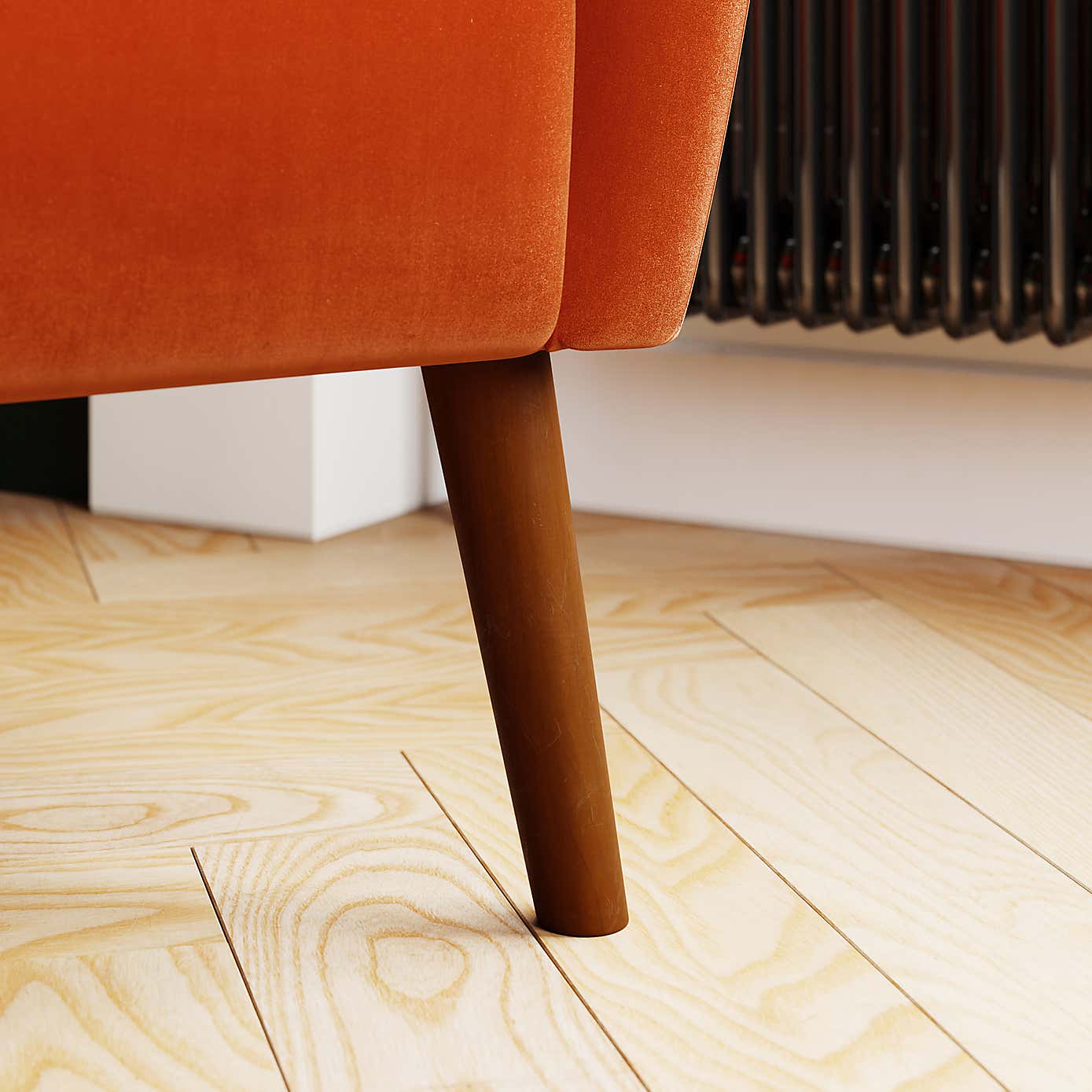 Sven Velvet Modern Wing Chair