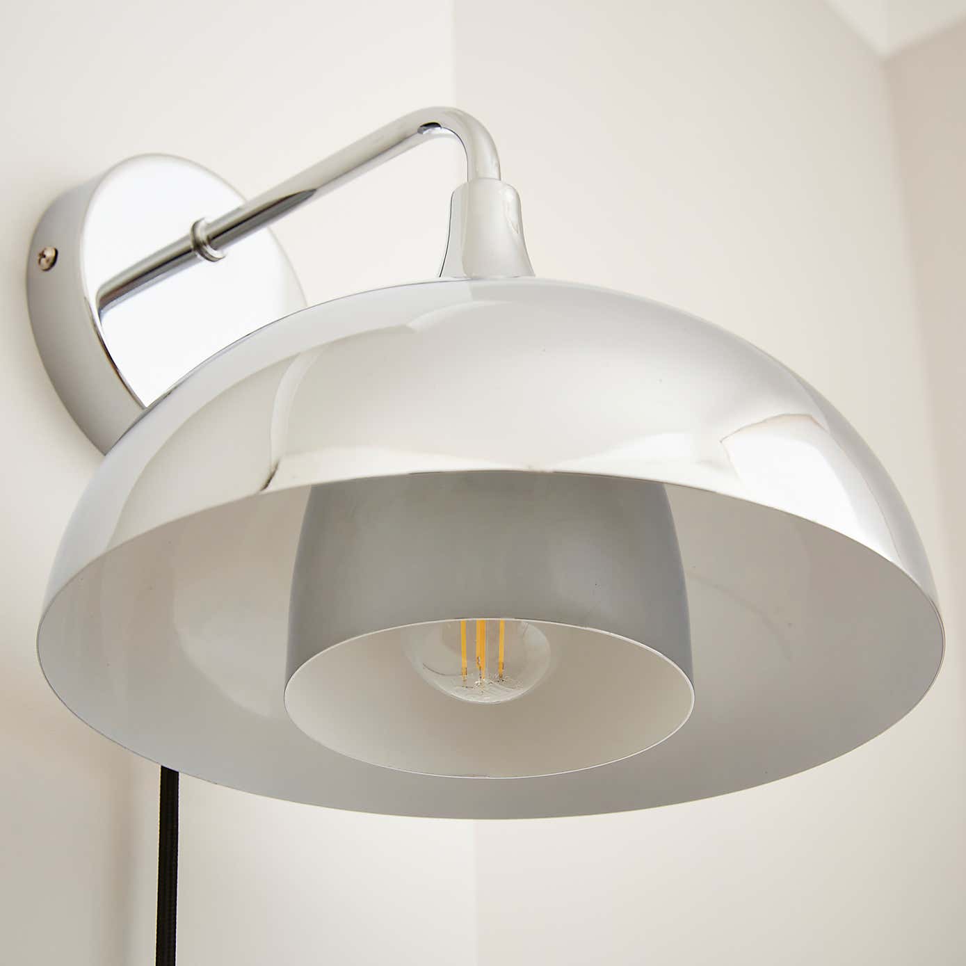 Elements Lennon Industrial 2 Tier Dome Wall Light