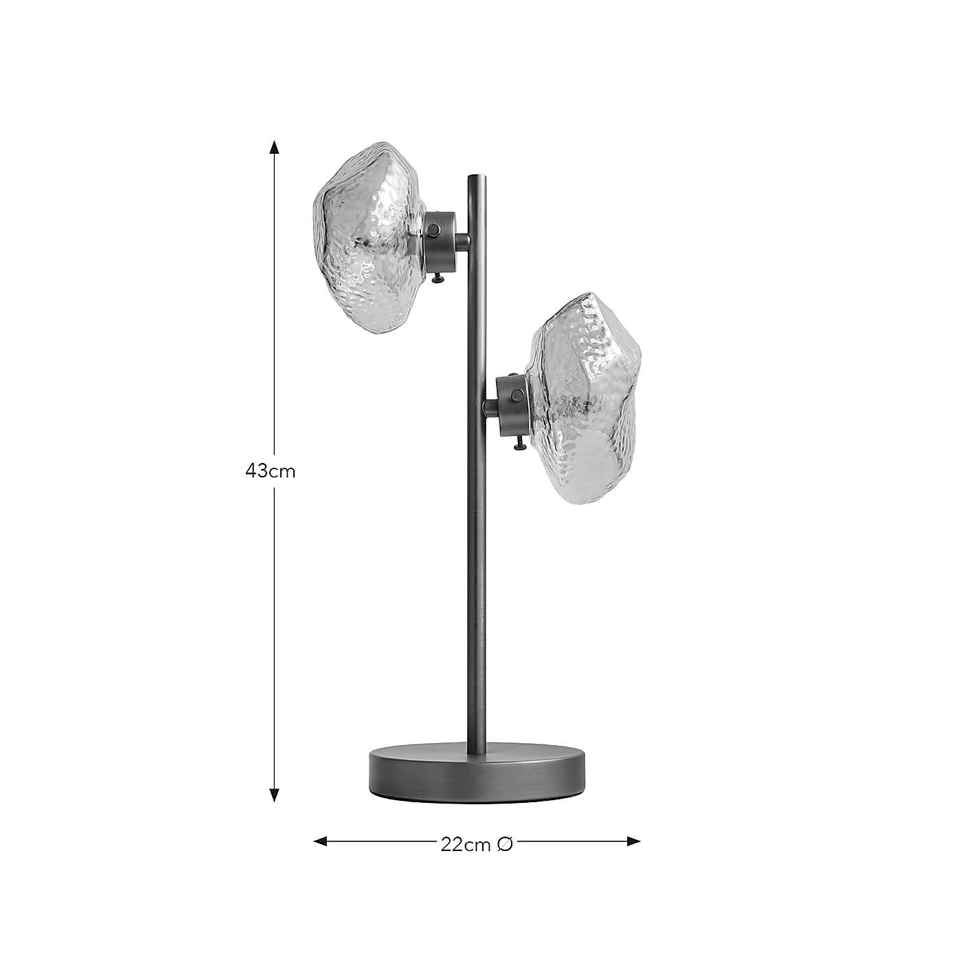 Lava Industrial 2 Light Table Lamp