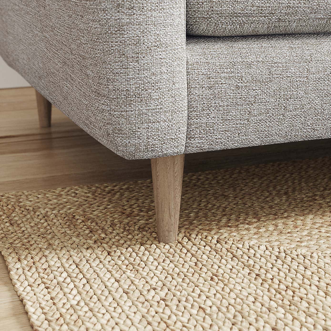 Sven Tonal Weave Large Corner Chaise Sofa