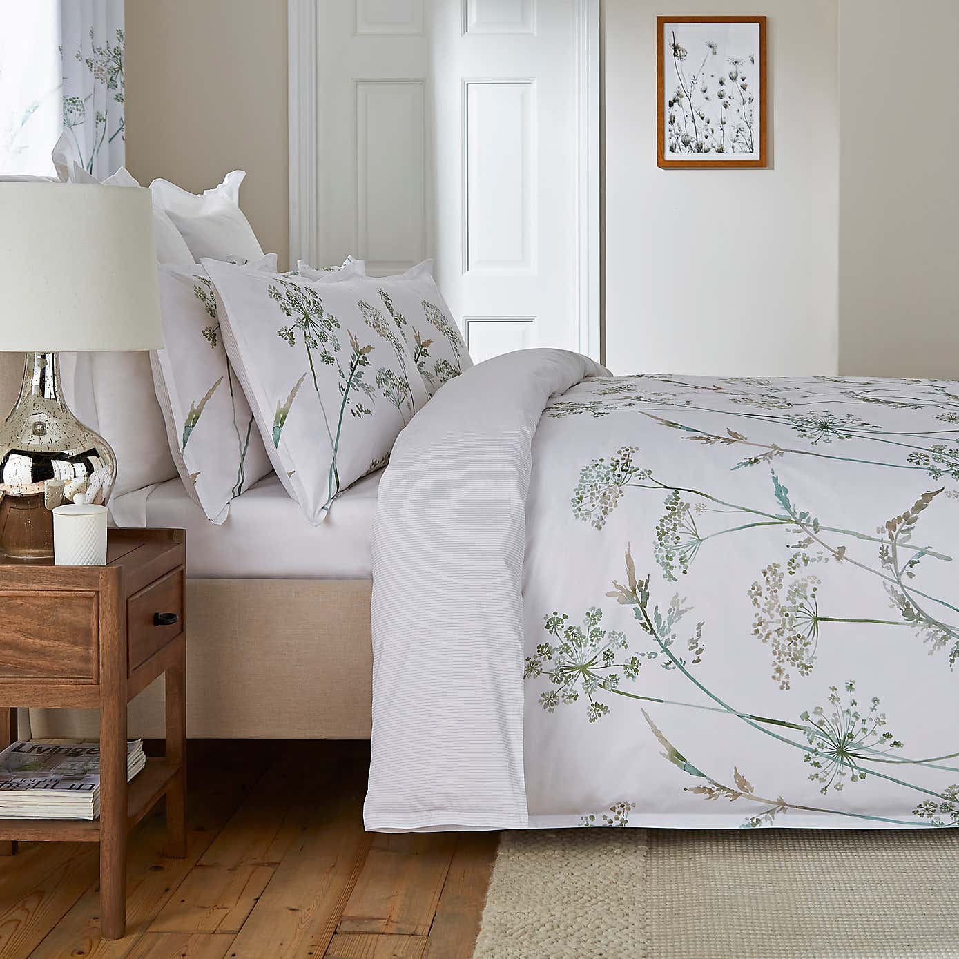 Dorma Purity Meadow 100% Cotton Duvet Cover and Pillowcase Set