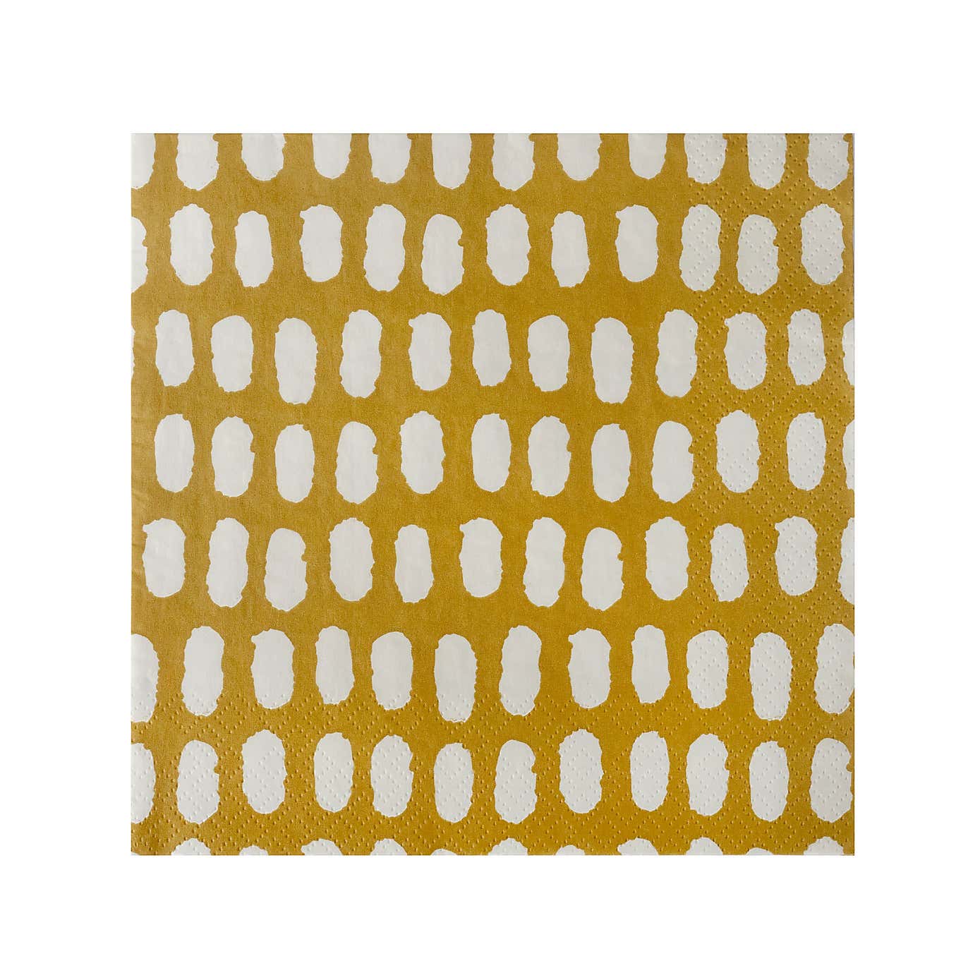 Pack of 20 Yellow & White Dotted Paper Napkins