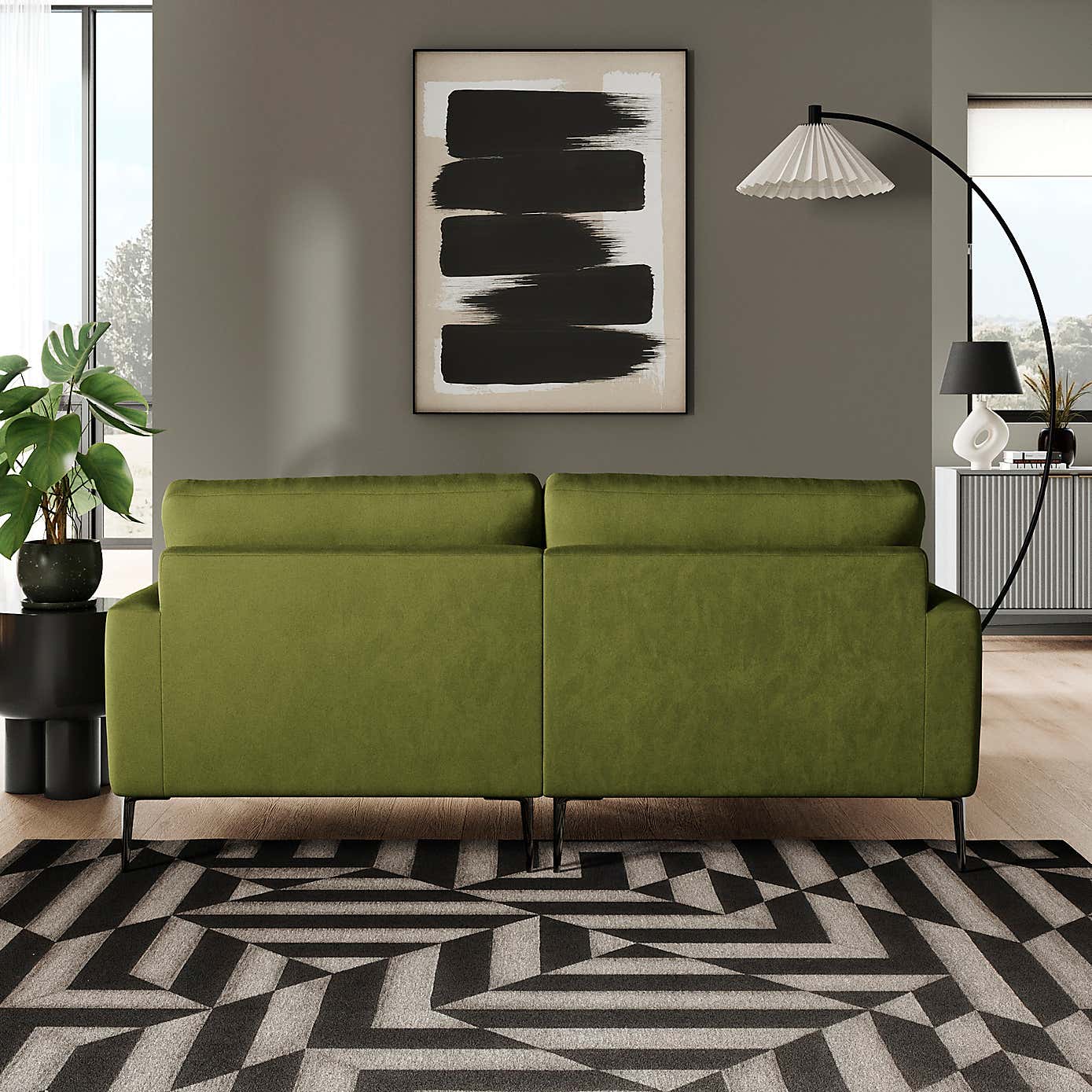 Lawson Matte Plush Velvet Corner Chaise Sofa