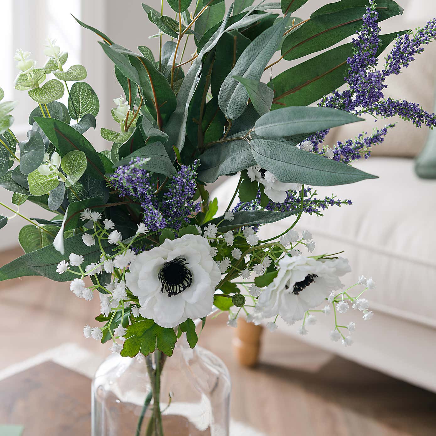 Artificial Anemone & Berries Letterbox Bouquet