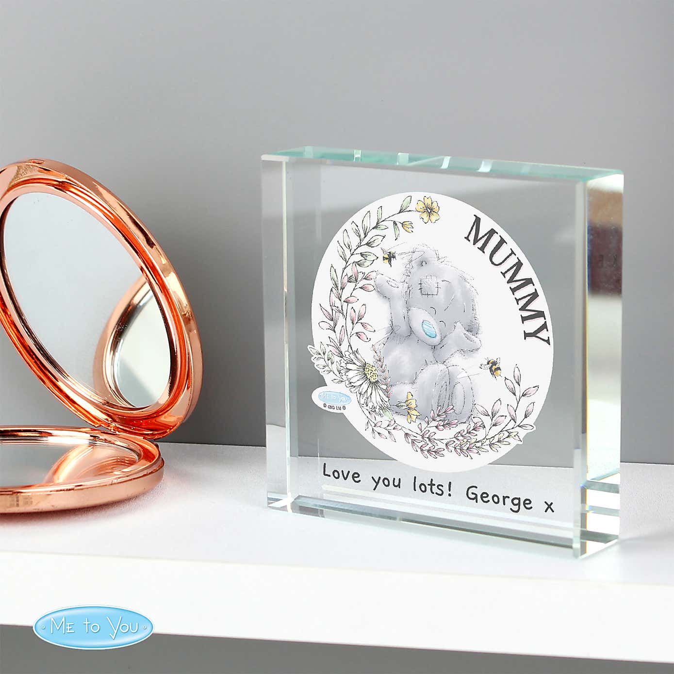 Personalised Me to You Bees Crystal Token