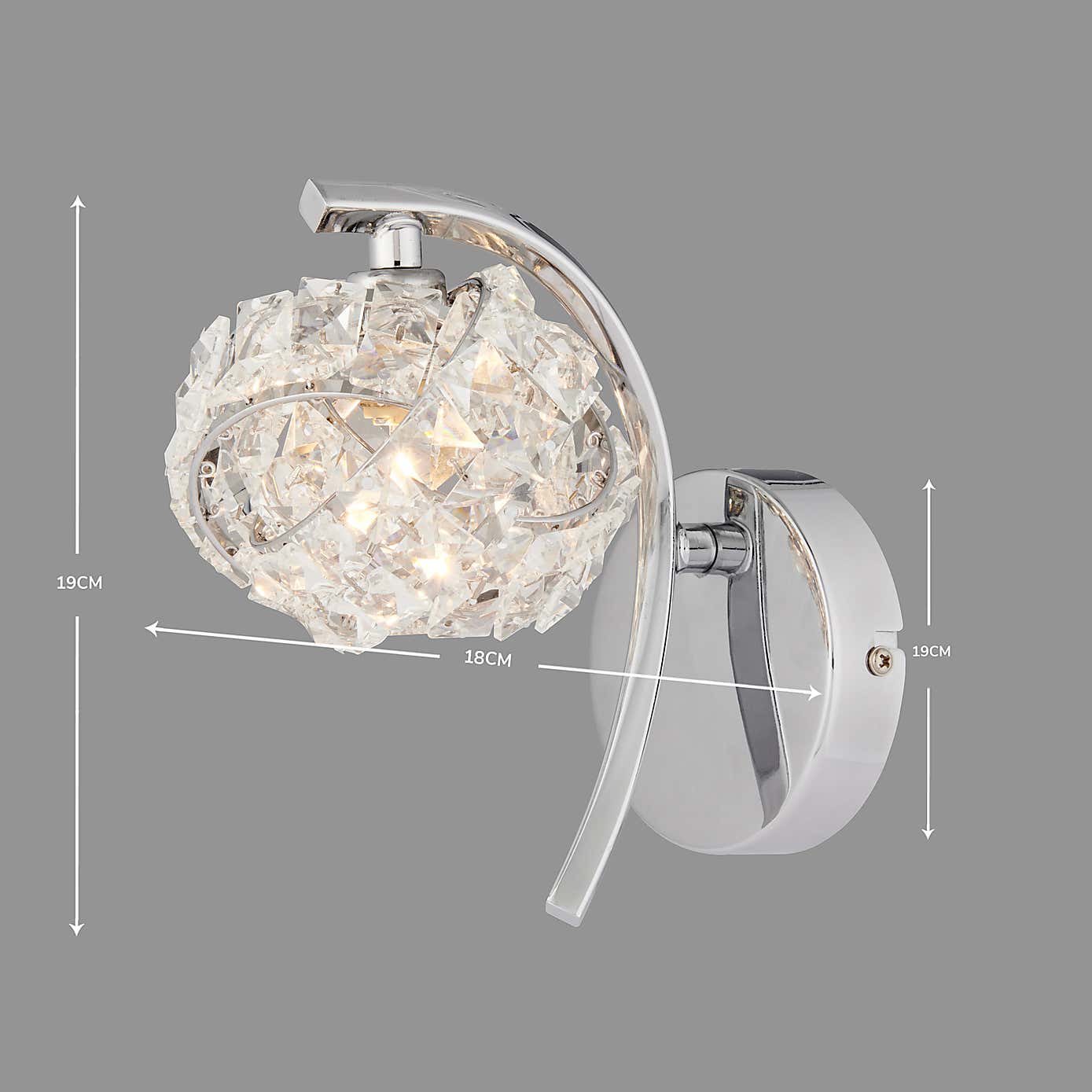 Cecilie Glass Wall Light