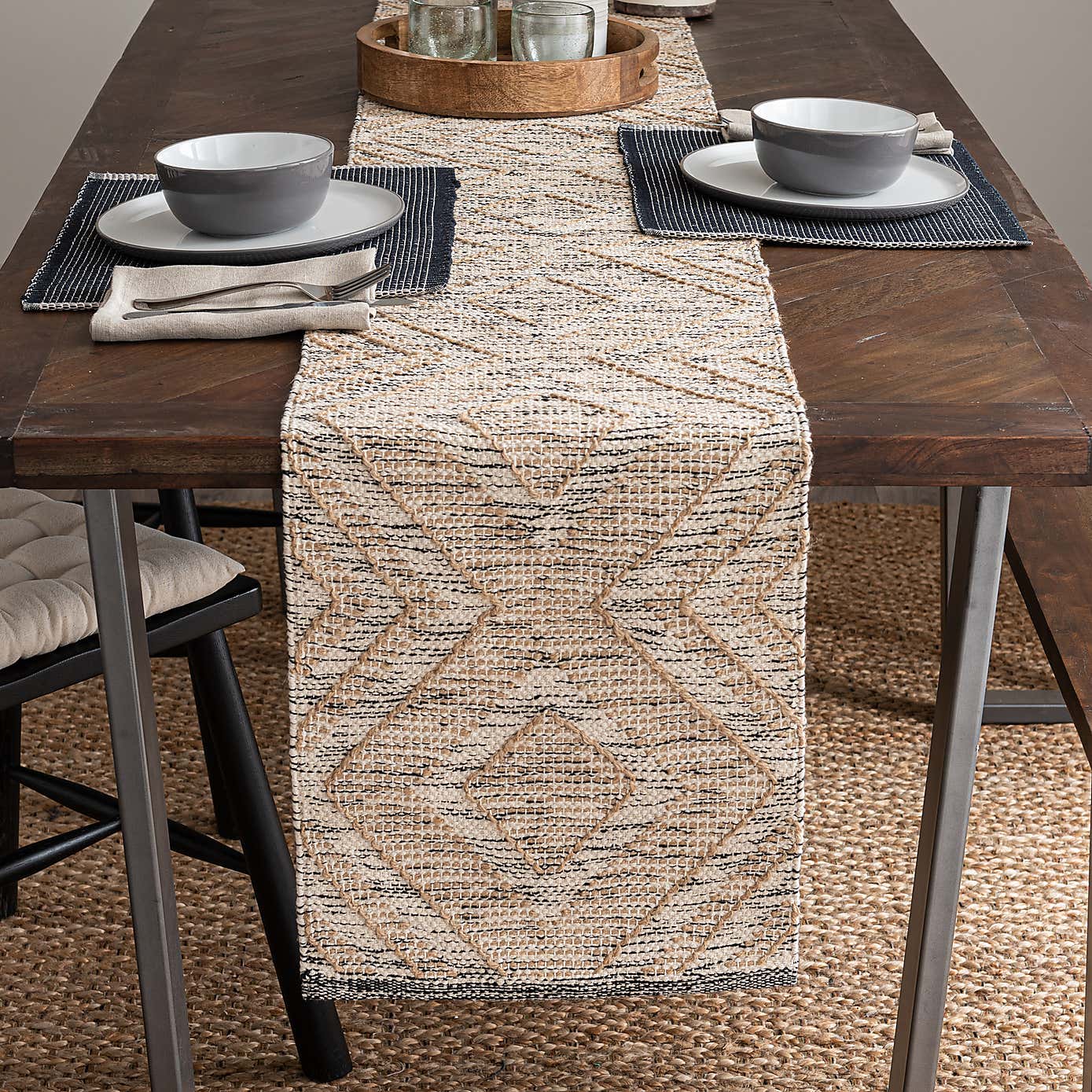 Aztec Jute Table Runner