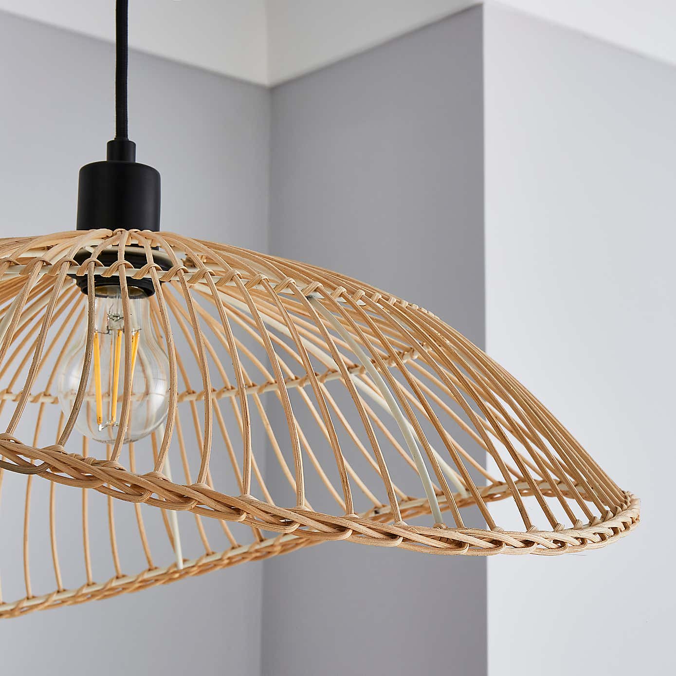Elements Jaula Rattan Pendant Light