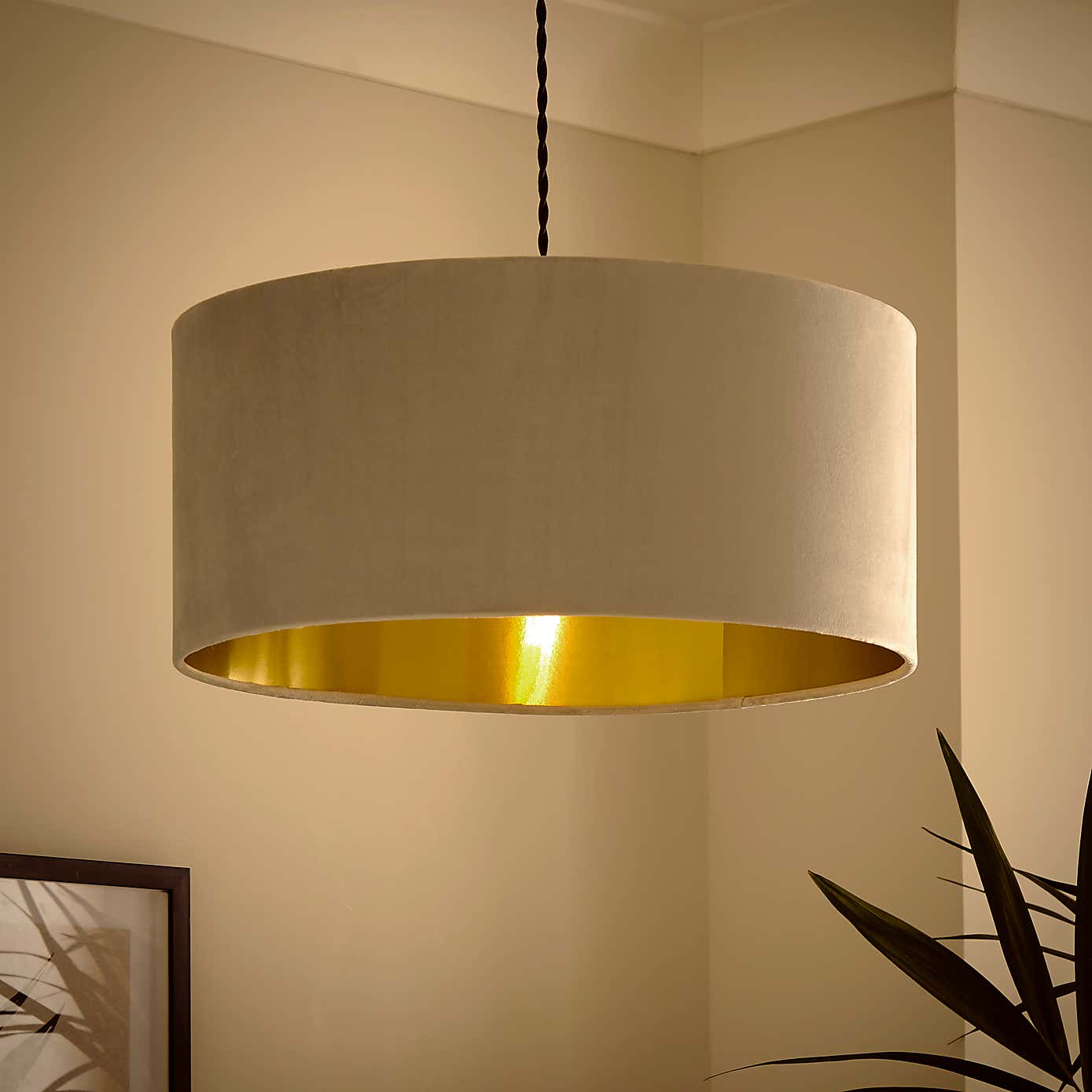 Ari Velvet Drum Lamp Shade