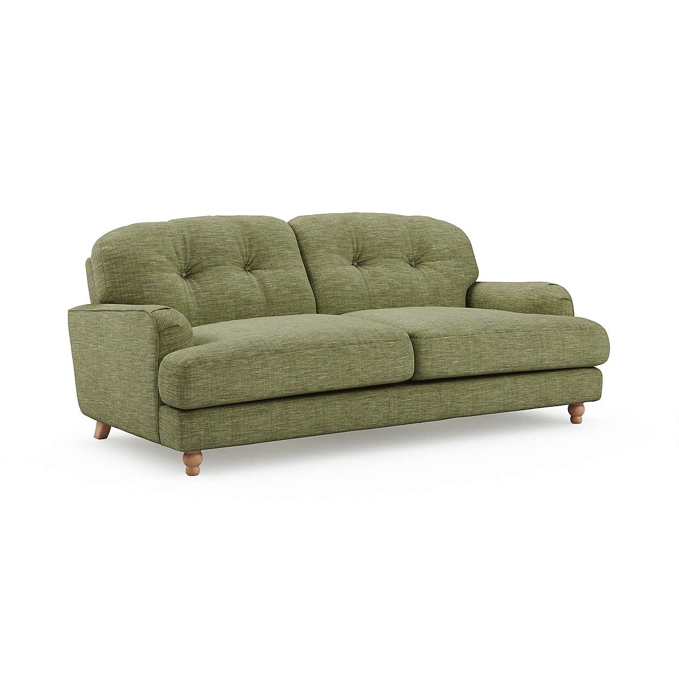 Martha Faux Linen 3 Seater Sofa Natural