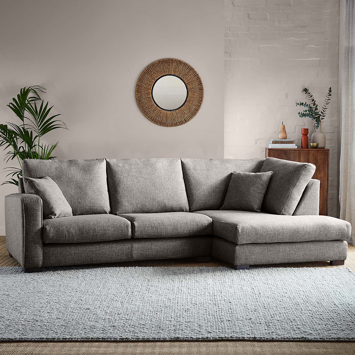 Carson Chunky Multi Weave Left Hand Corner Sofa