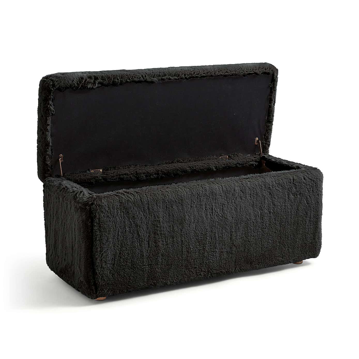 Elysia End of Bed Ottoman, Faux Fur