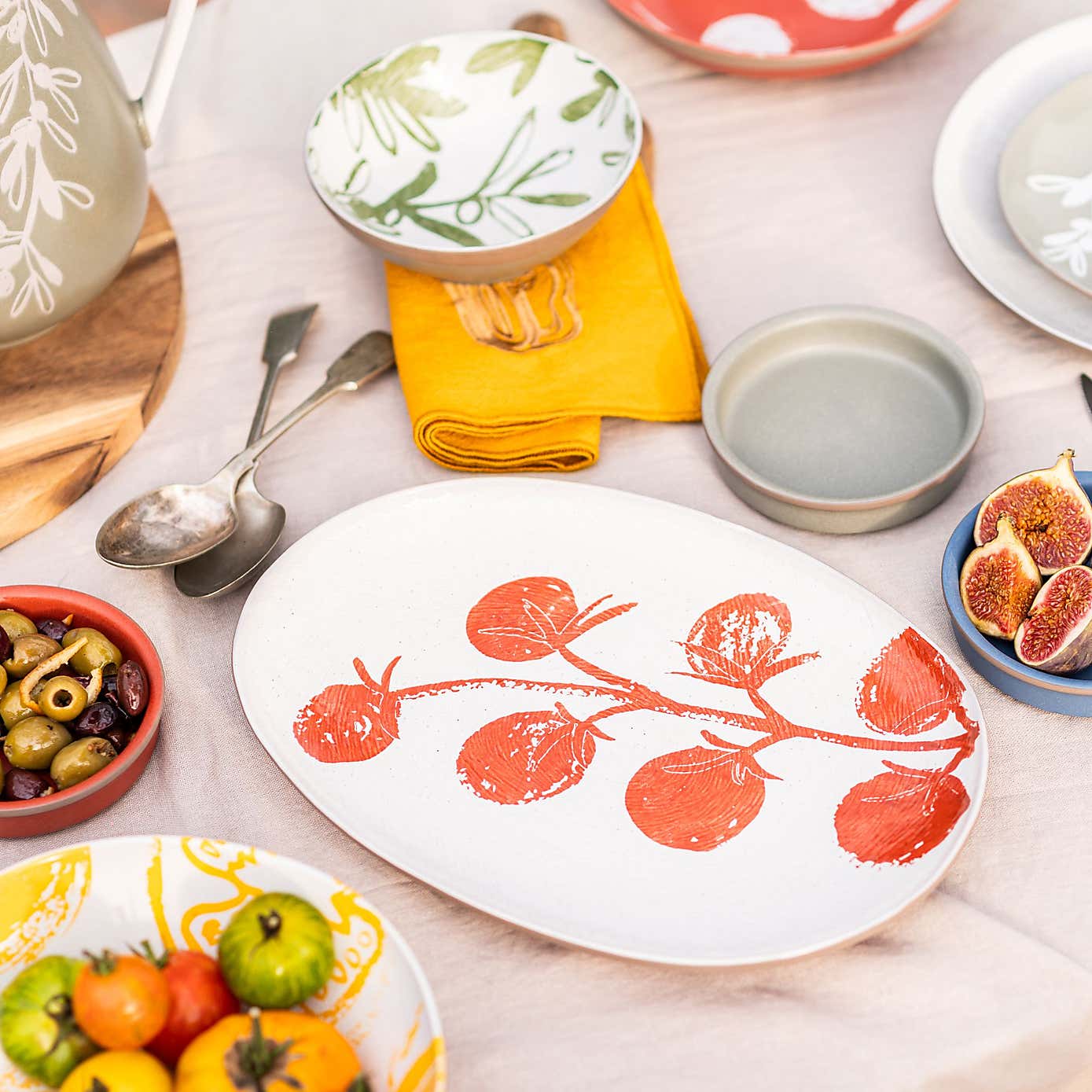 PurerHome x Eden Project Tomatoes Stoneware Serving Platter