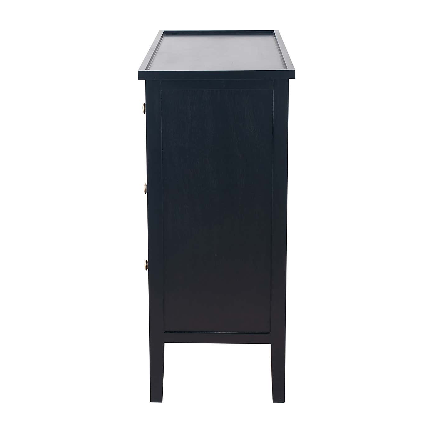 Pacific Chelmsford 4 Drawer Chest, Black Painted Pine