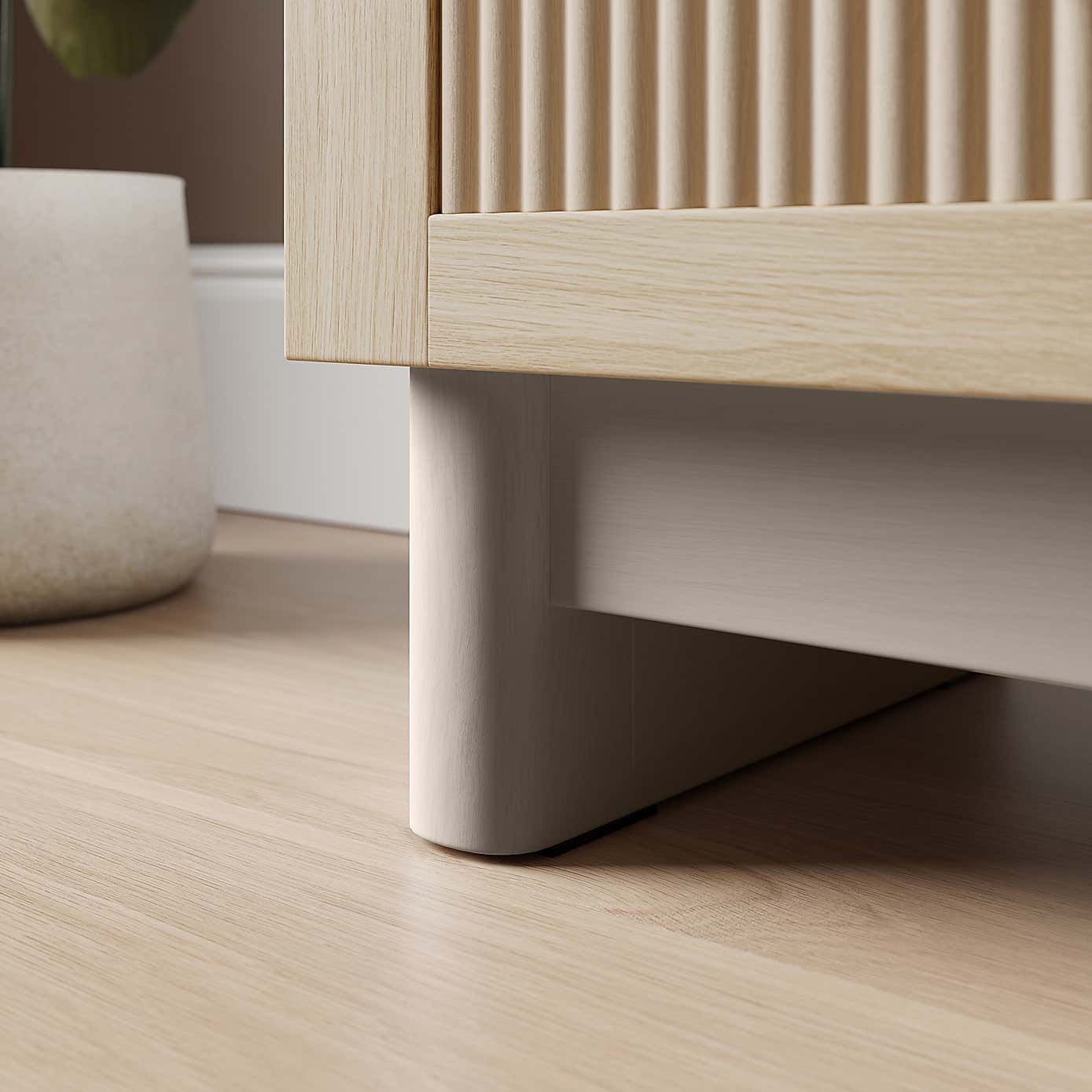 Maeva 2 Drawer Bedside Table, Light Oak Effect