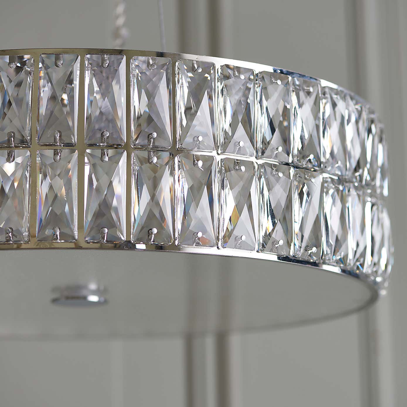 Crystal Armoury Integrated LED Pendant Fitting 48cm