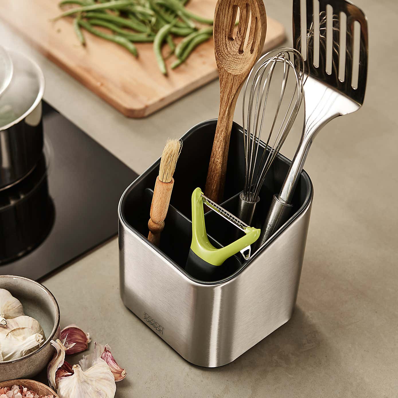 Surface Tiered Grey Utensil Pot