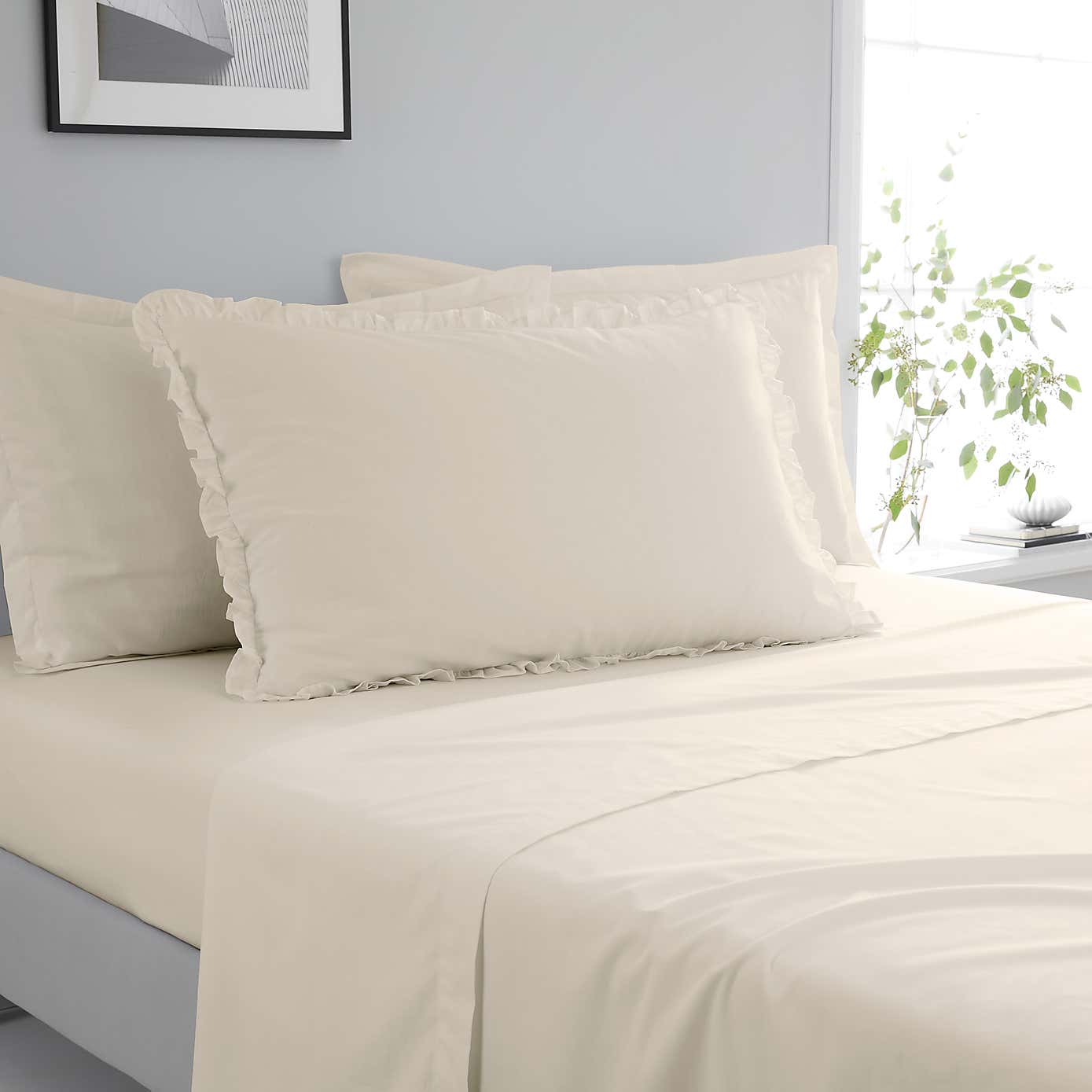 Pure Cotton Frilled Pillowcase