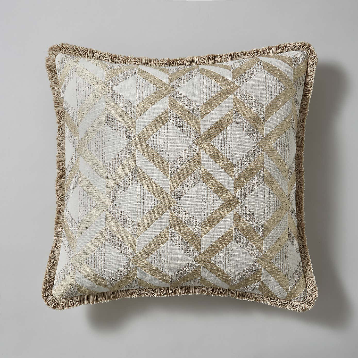 Luxury Jacquard Geometric Cushion