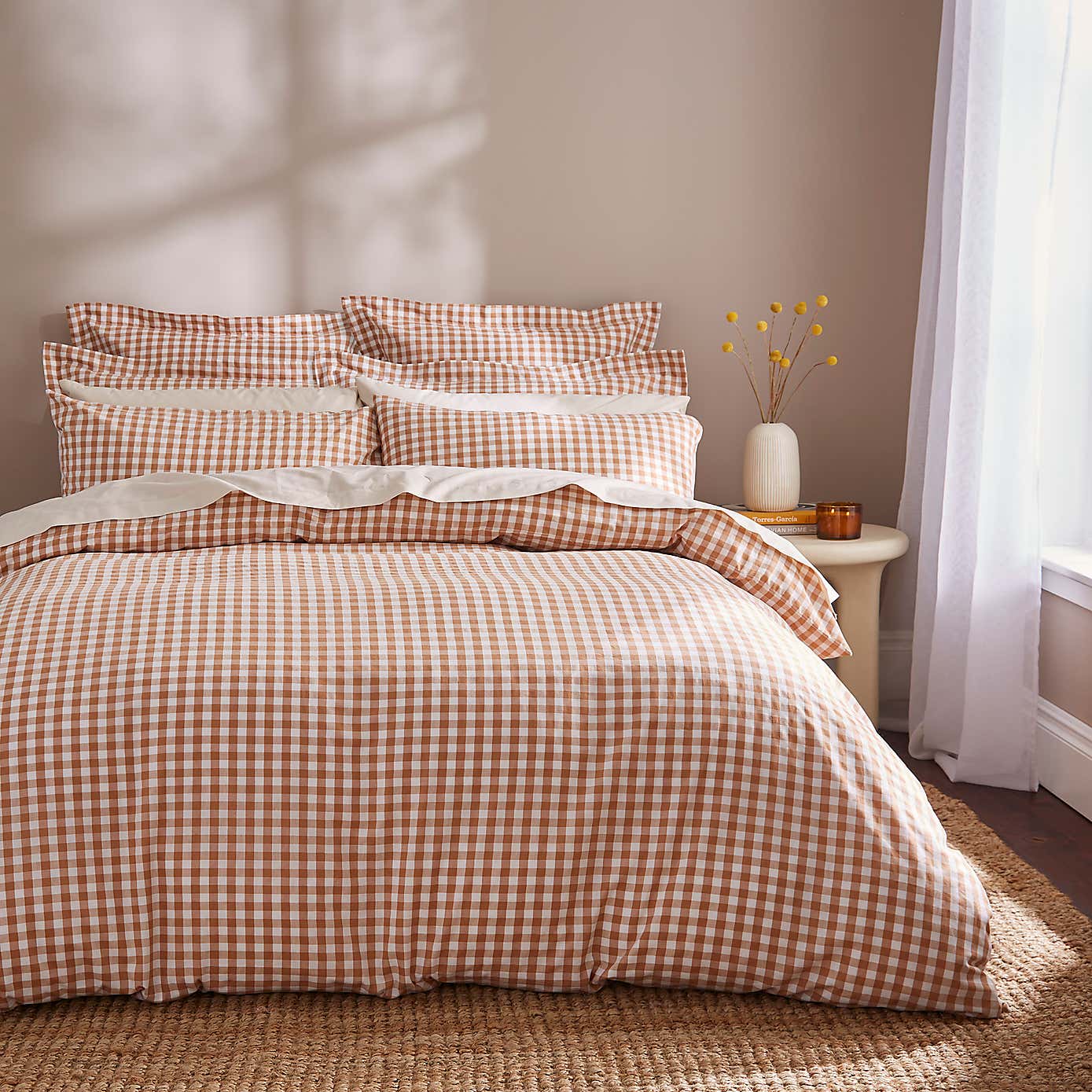 Portloe Gingham Woven Cotton Standard Pillowcase Pair