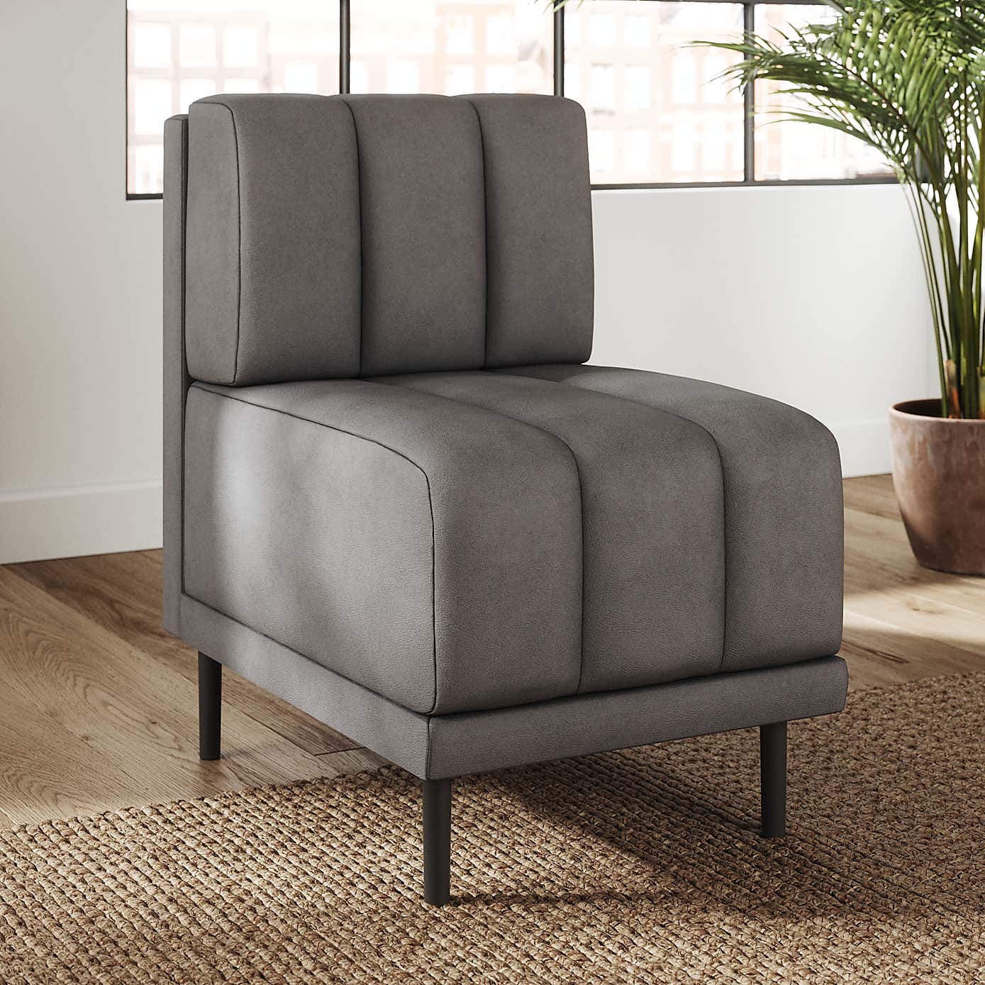 Amali Small Dining Bench, Faux Leather