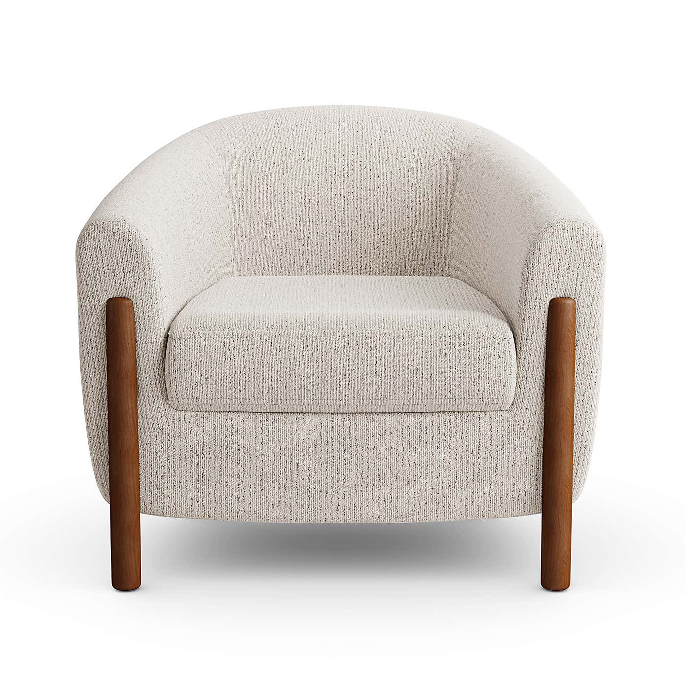 Polly Boucle Fleck Wooden Arm Tub Chair
