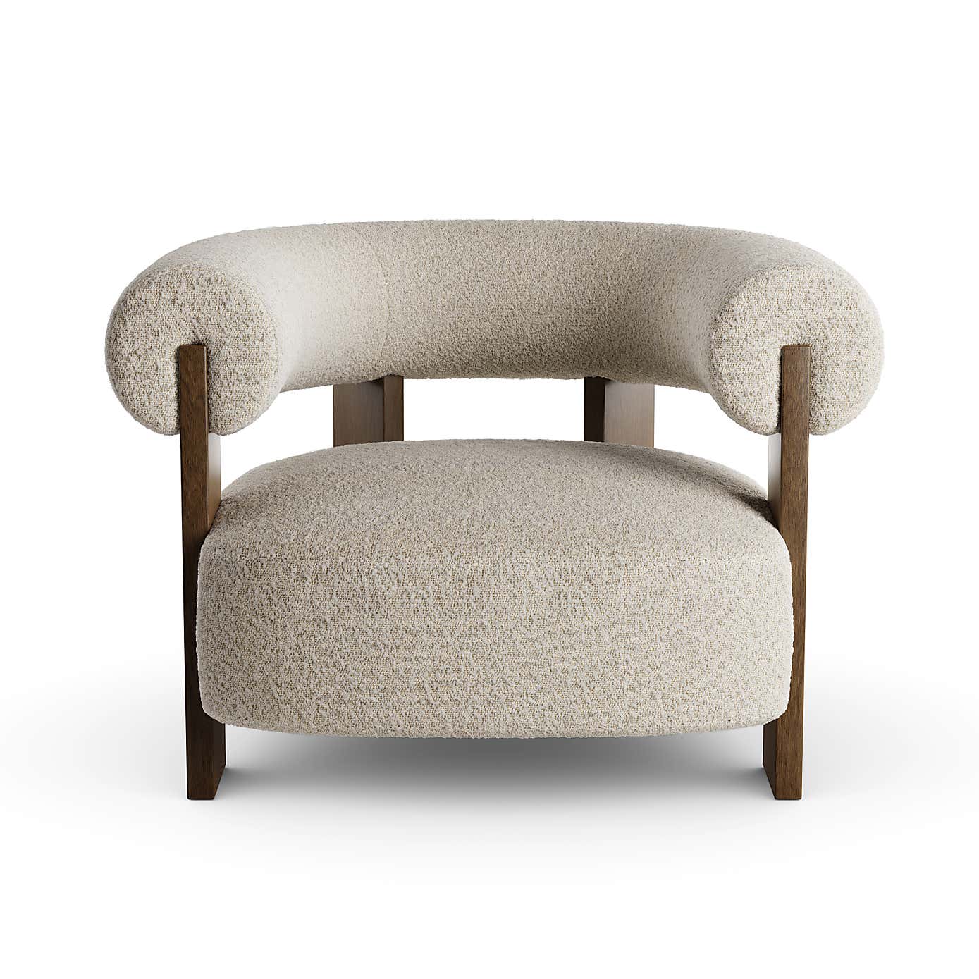 Fallon Tonal Boucle Bolster Accent Chair