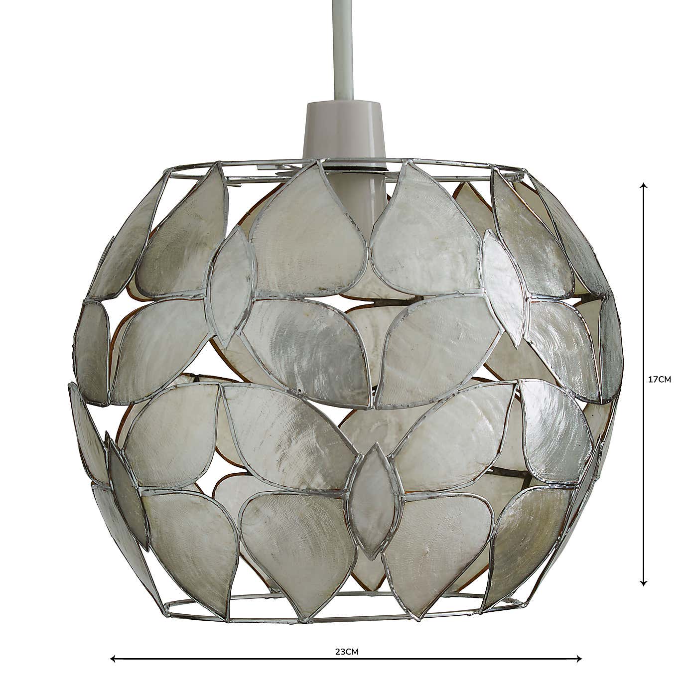 Butterfly Capiz Easy Fit Pendant Shade