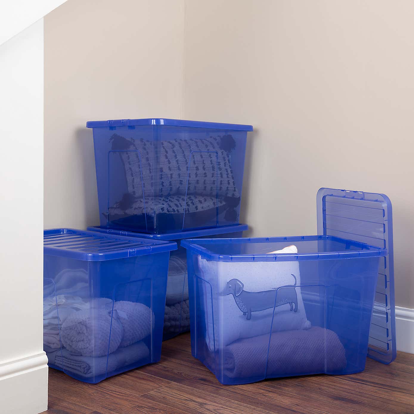 Wham Crystal Set of 4 Storage Boxes & Lids